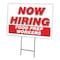 Signmission Now Hiring Food Prep Workers Yard & Stake outdoor plastic coroplast window, C-1824 FOOD PREP WORKERS C-1824 FOOD PREP WORKERS - alternate 1